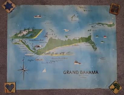Grand Bahama Island Site of the New World Riviera, one of the fastest growing RESPRT/RESIDENTIAL/INDUSTRIAL areas in the World. LUCAYA/FREEPORT Depicted areas of interest: Mangrove Cay, Water Cay, Cormorant Point, Grand Bahama Hotel, Oceanus Inn, Bahama Cement, West End, JackJars, Airport, Holmes Rock, Seagrape, Set and Be Damned, Eight Mile rock, Harbour, Imperial Bahama Floating Hotel, King's Inn, Oil Buckering, Pub on the Mall, Holiday Inn, Lucayan Beach Hotel Casino, Freeport, Lower Conch, Green Cove, Gold Rock, Bell Channel, Riding Point, Halls Point, Cormorant Point, Riding Point, Pelican Point, Carrion Crow, Deepwater Cay, Sweetings Cay, bird Cay, Burrow Cay, Cross Cays, Orphans Cay, Abaco, Great Sale Cay, Smithspoint