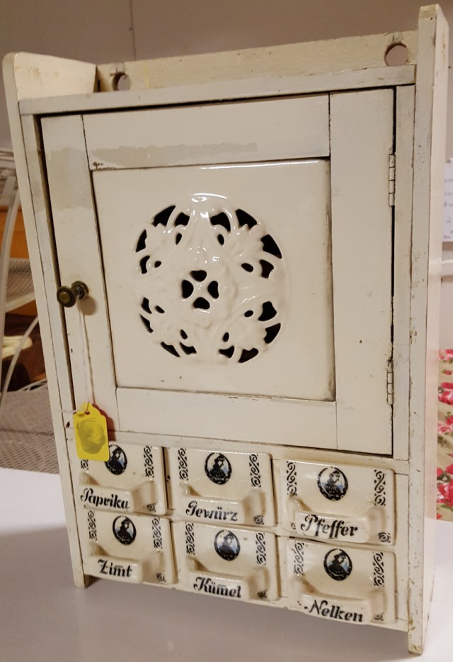 German Spice Cabinet with Porcelain tile and six drawers