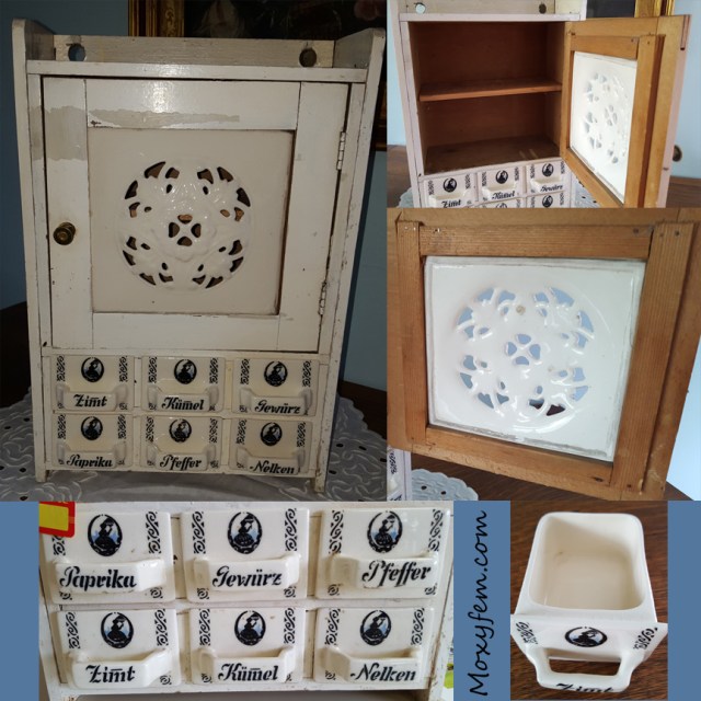 German Spice Cabinet with Porcelain tile and six drawers
